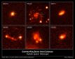 Bilder von Galaxien, die vom Hubble Teleskop aufgenommen worden sind, die GRBs beinhalten. NASA/Gefälligkeit von nasaimages.org.